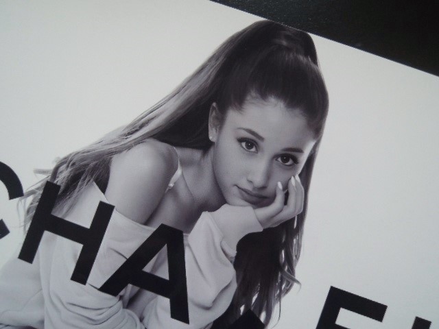 A4 額付き ポスター アリアナグランデ Ariana Grande モノクロ 写真 フォトフレーム 