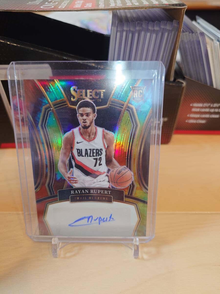 2023-24 Panini SELECT BASKETBALL RYAN RUPERT RC ルーキーサインカード 25シリ タイダイ_画像1