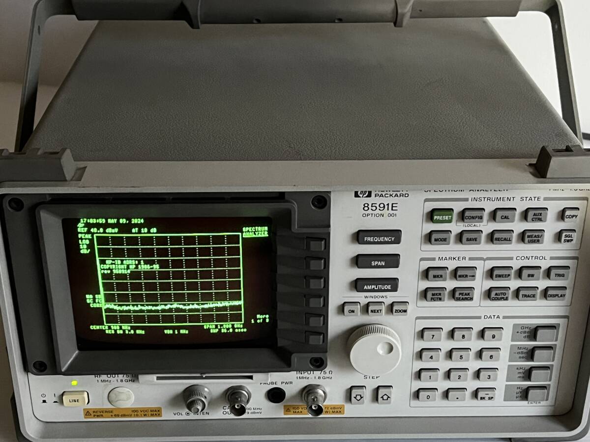 HP 8591E OPTION/001 SPECTRUM ANALYZER/ Spectrum дыра подъемник 1MHz ~ 1.8GHz электризация подтверждено шнур электропитания есть 