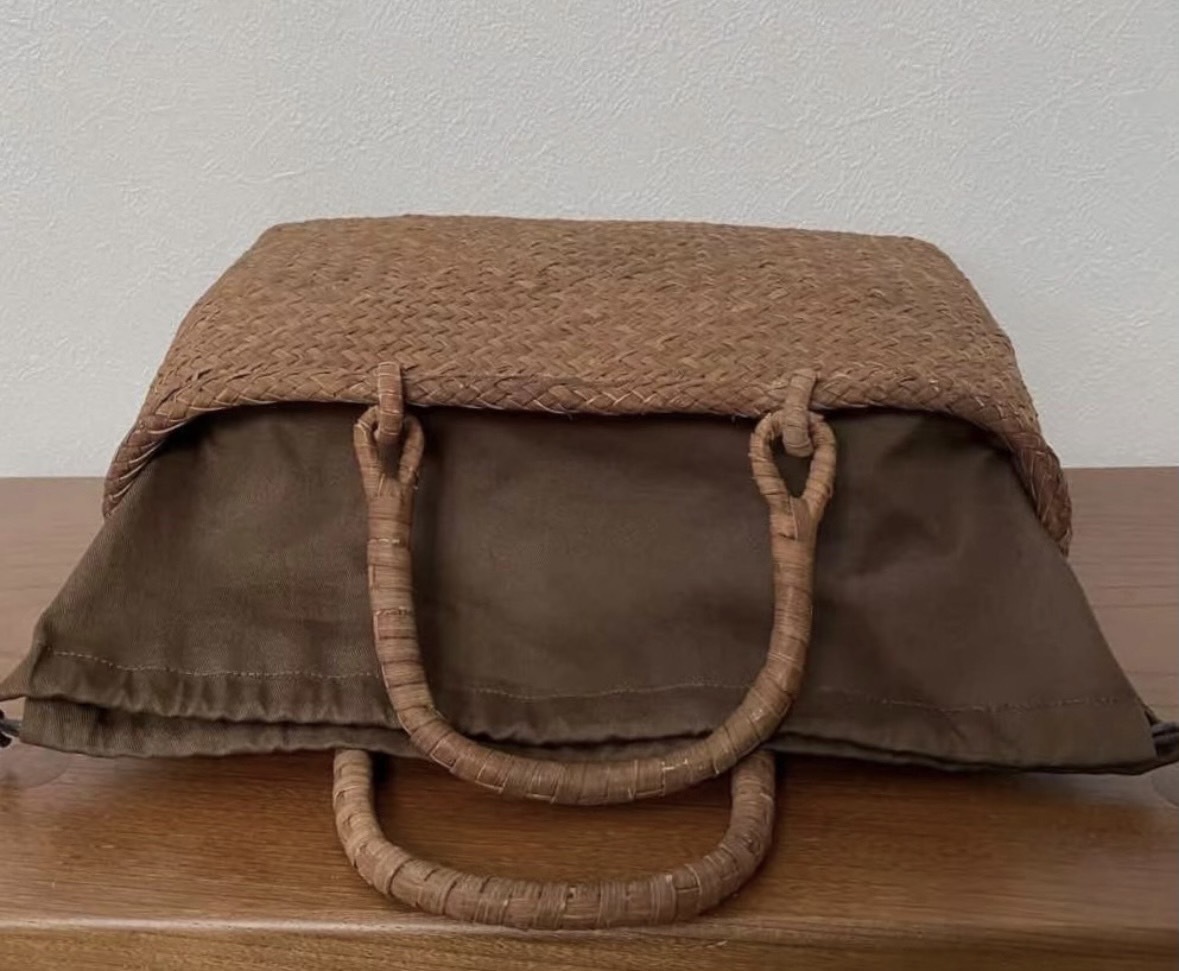  Nagano production unused goods most leather 3 millimeter . worker hand-knitted superfine braided mountain ... bag size XL