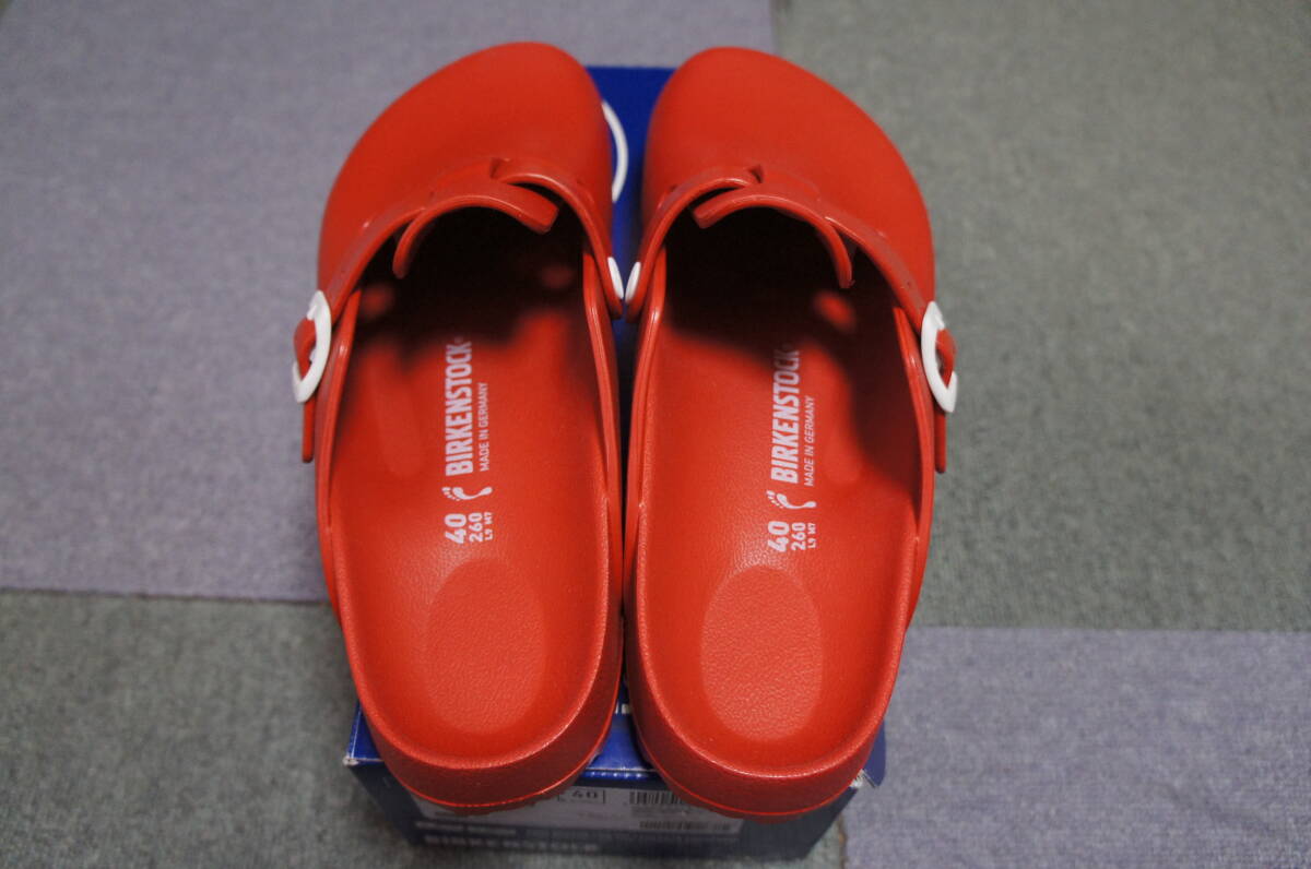 送520円 新品 完売 激レア ビルケンシュトック BIRKENSTOCK ボストン EVA エバ レッド _画像3