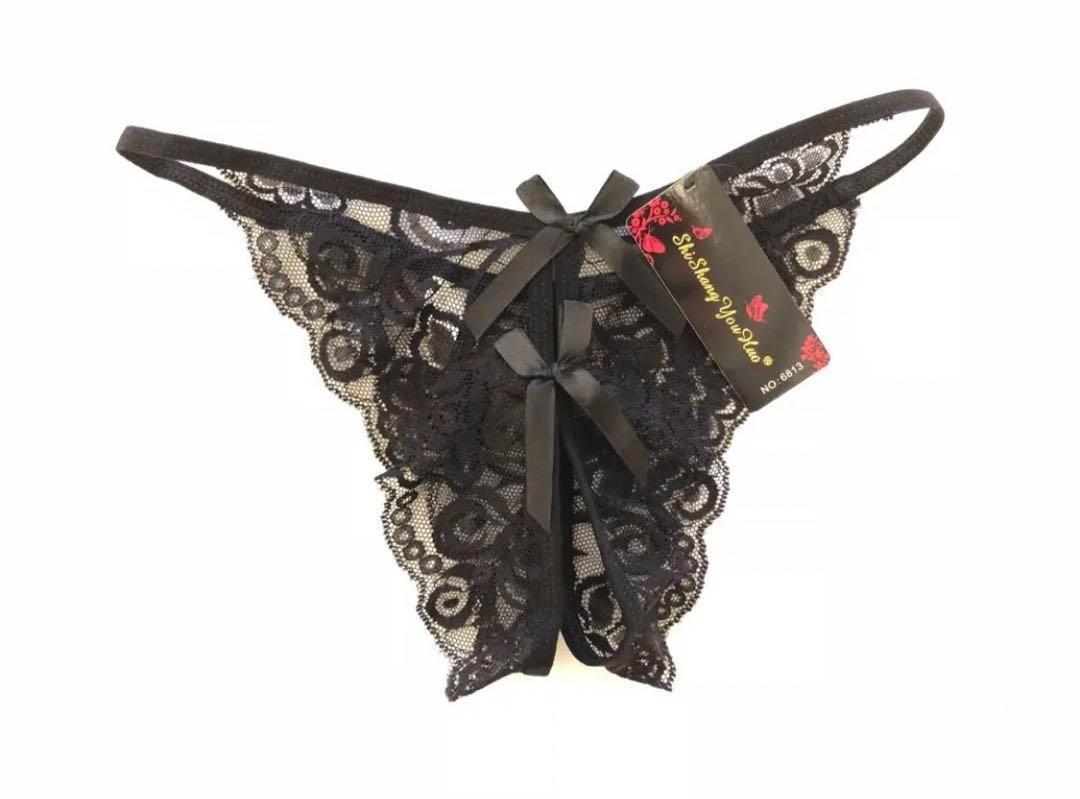  sexy Ran Jerry hole shorts pretty ribbon butterfly triangle ero pretty black color 