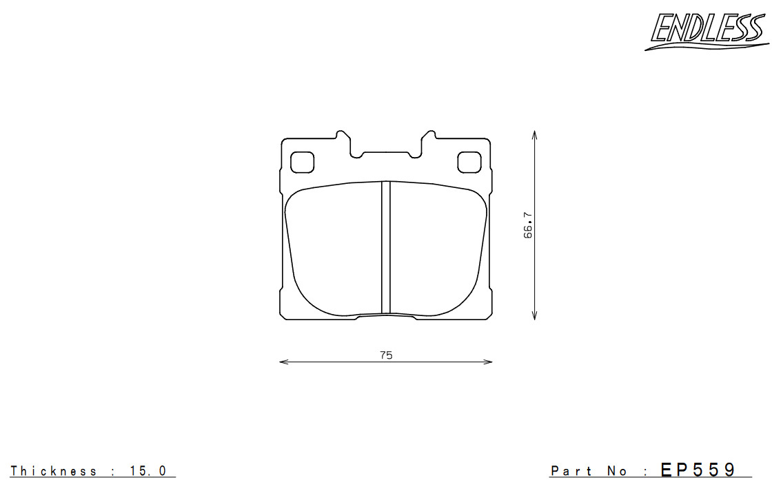 ENDLESS エンドレス ブレーキパッド SR01 リア GRヤリス GXPA16(GRMN・ラリーパッケージ) EP559SR01_画像3
