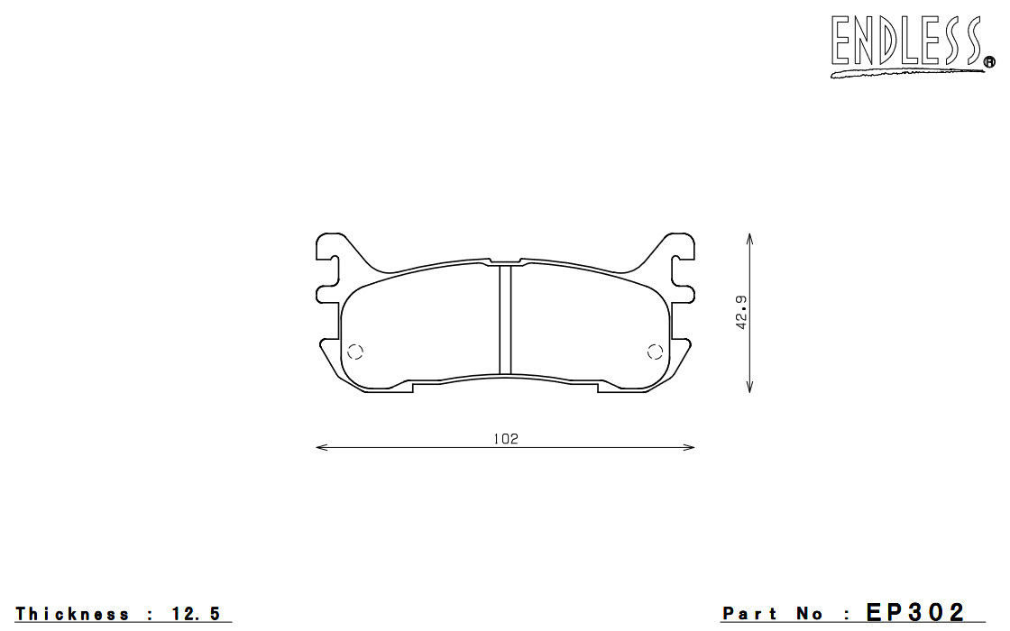 ENDLESS エンドレス ブレーキパッド SR01 1台分セット ロードスタークーペ NB6C改/NB8C改(TypeE) EP305SR01+EP302SR01_画像4