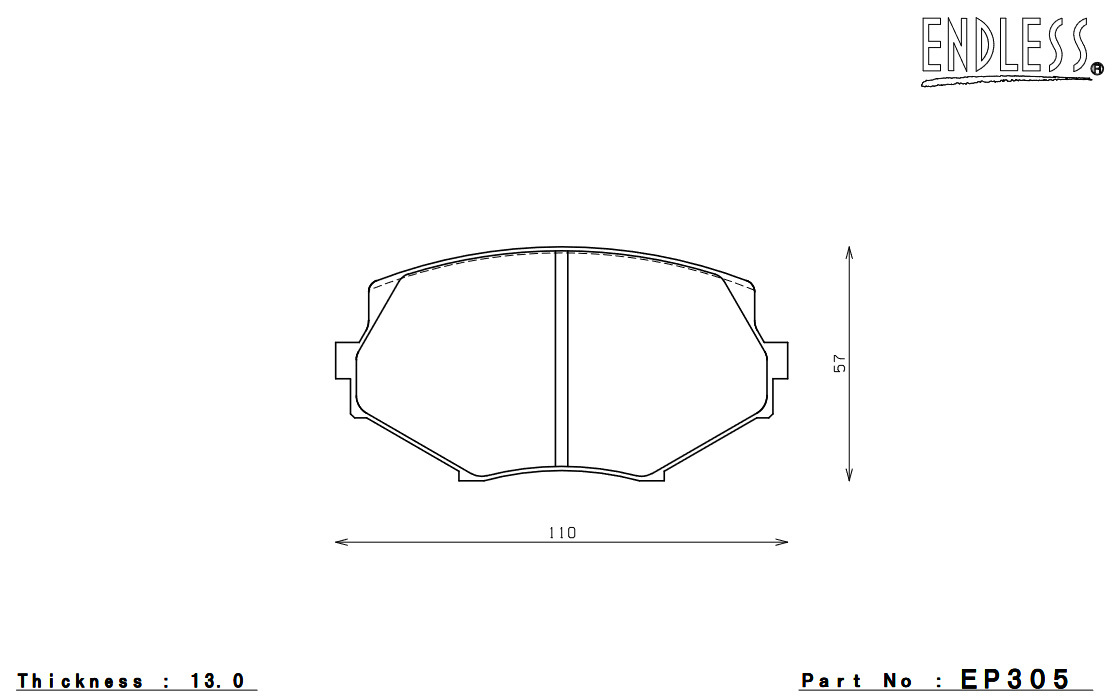 ENDLESS エンドレス ブレーキパッド SR01 1台分セット ロードスタークーペ NB6C改/NB8C改(TypeE) EP305SR01+EP302SR01_画像3