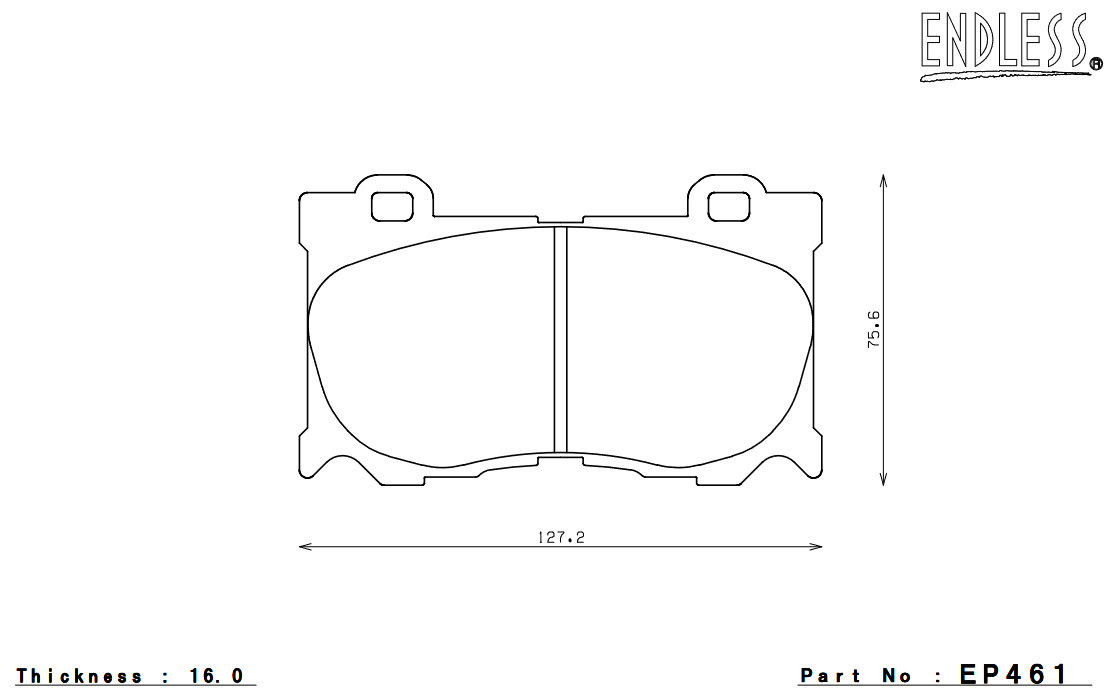 ENDLESS エンドレス ブレーキパッド SR01 1台分セット スカイライン HV37/HNV37(type-SP) EP461SR01+EP462SR01_画像3