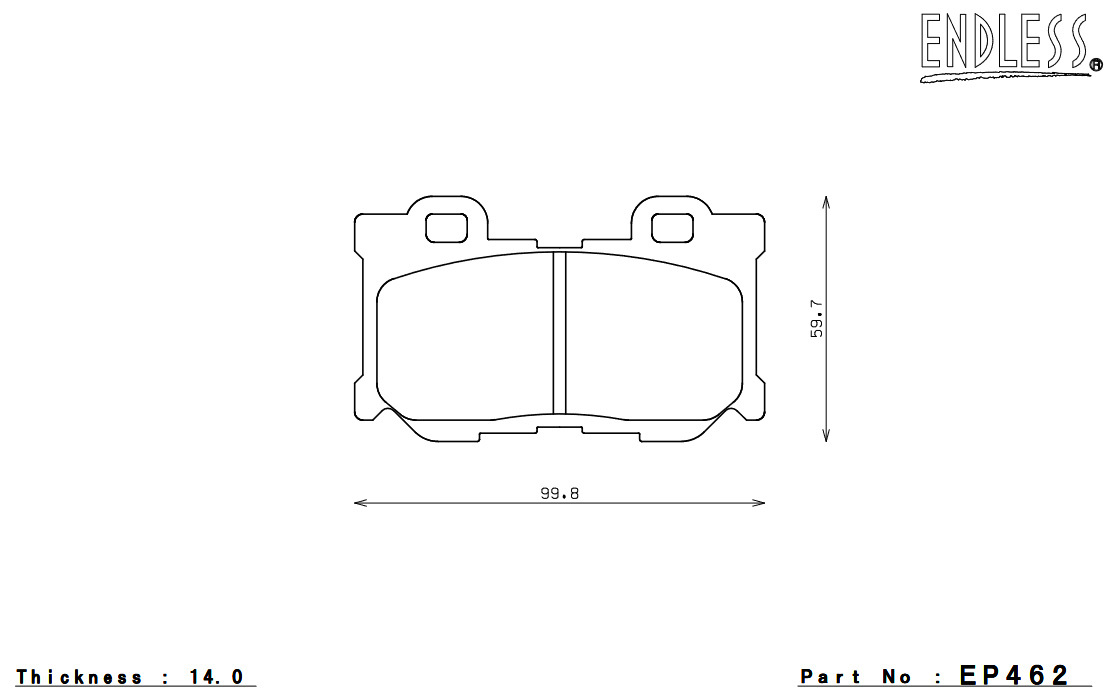 ENDLESS エンドレス ブレーキパッド SR01 1台分セット スカイライン HV37/HNV37(type-SP) EP461SR01+EP462SR01_画像4