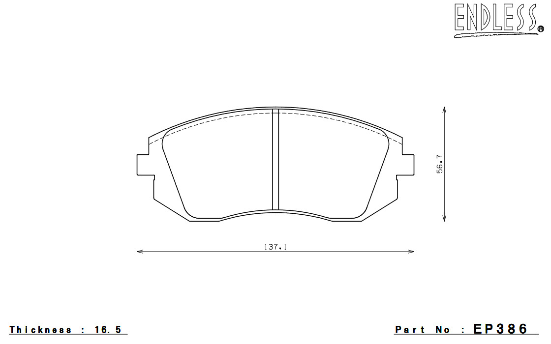ENDLESS エンドレス ブレーキパッド SR01 1台分セット インプレッサ GJ6/7(G4) EP386SR01+EP418SR01_画像3