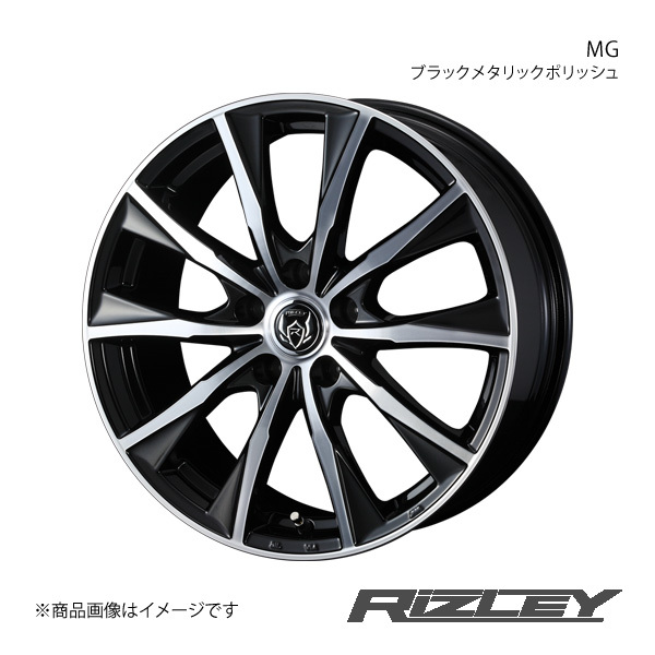 RiZLEY/MG アルファード 30系 2.5L車 ハイブリッド 含む ホイール1本【17×7.0J 5-114.3 INSET40 ブラックメタリックポリッシュ】0039916_画像1