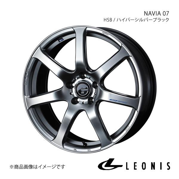 LEONIS/NAVIA 07 AUDI A6 4G 2.0 TFSI 4GCDN アルミホイール1本【18×8.0J 5-112 INSET42 HSB(ハイパーシルバーブラック)】0040100_画像1