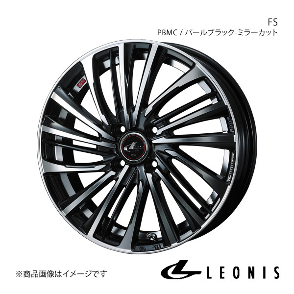 LEONIS/FS RENAULT トゥインゴ AHH4B/AHH4D アルミホイール1本【15×5.5J 4-100 INSET43 PBMC(パールブラック/ミラーカット)】0039956_画像1