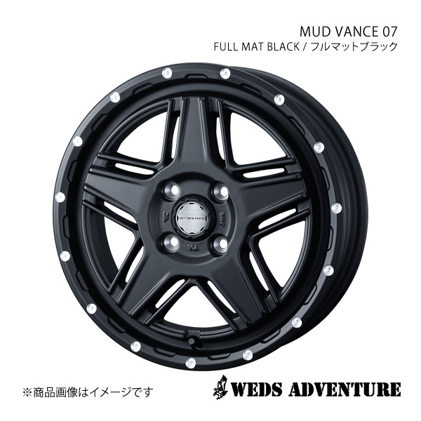 WEDS-ADVENTURE/MUD VANCE 07 アクティトラック HA6-9 タイヤ(145R12 6PR) ホイール1本【12×4.0B 4-100 INSET40 FULL MAT BLACK】0040528_画像1