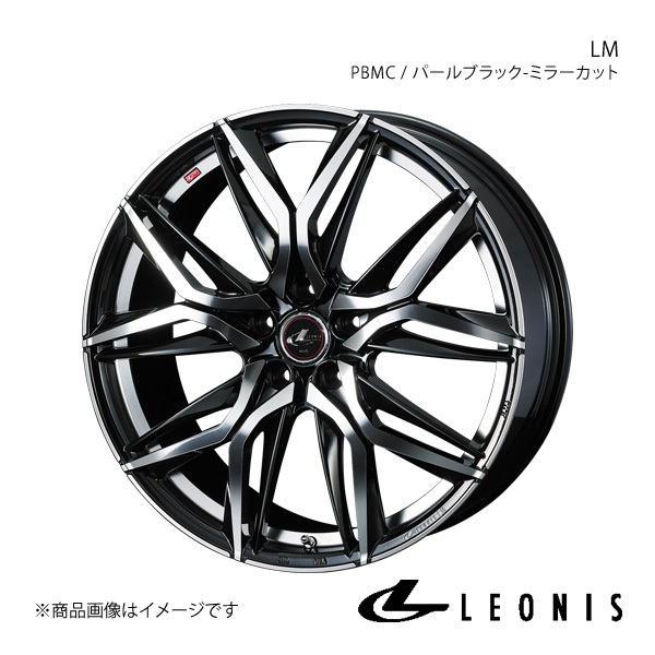 LEONIS/LM プレマシー CR系 アルミホイール1本【15×6.0J 5-114.3 INSET50 PBMC(パールブラック/ミラーカット)】0040783_画像1