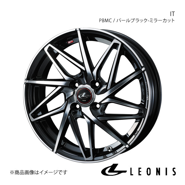 LEONIS/IT スイフト ZC72S XG/RS(～2012/11) アルミホイール1本【15×5.5J 4-100 INSET43 PBMC(パールブラック/ミラーカット)】0040560_画像1