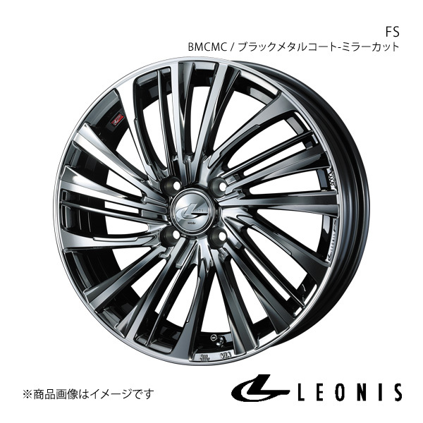 LEONIS/FS バレーノ WB32S アルミホイール1本【16×6.0J 4-100 INSET42 BMCMC(ブラックメタルコート/ミラーカット)】0039965_画像1