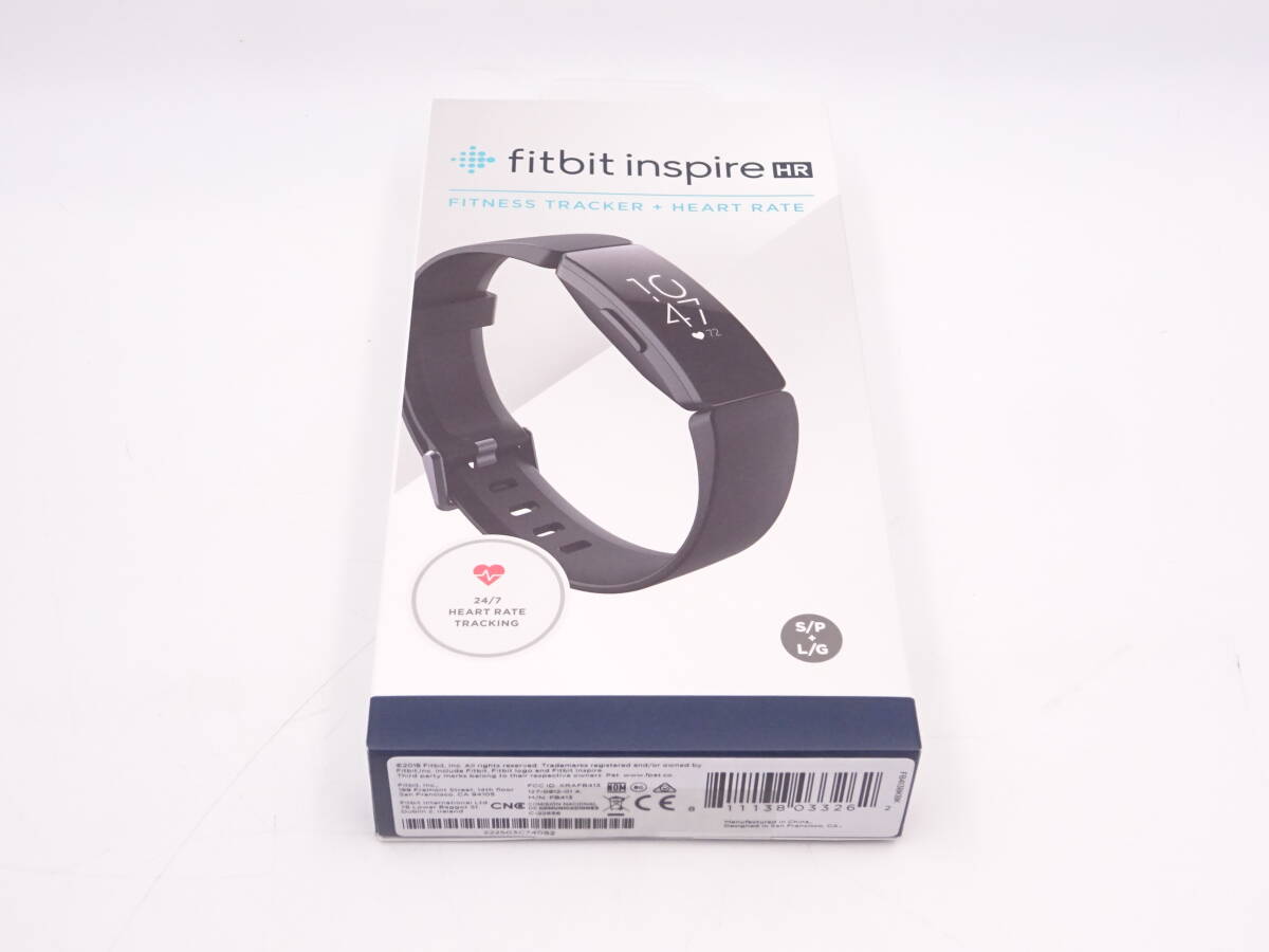 AA1532/新品 未開封 フィットビット インスパイア HR スマートウォッチ/fitbit inspire ブラック 箱 付/保管品の画像2