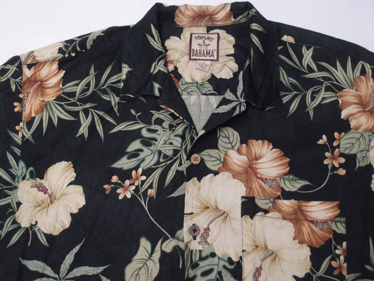 ◆古着卸USA■TOMMY BAHAMA☆ハワイアンシャツ★★★M SILK 100%  アメリカ直輸入 SALE お見逃しなく!の画像2