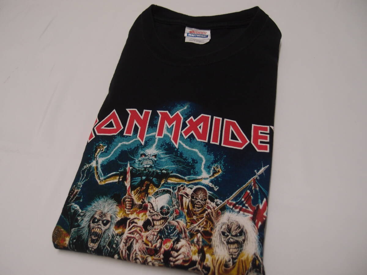 * old clothes .USA#Hanes* T-shirt ***XL IRON MAIDEN American direct import SALE don't miss it!