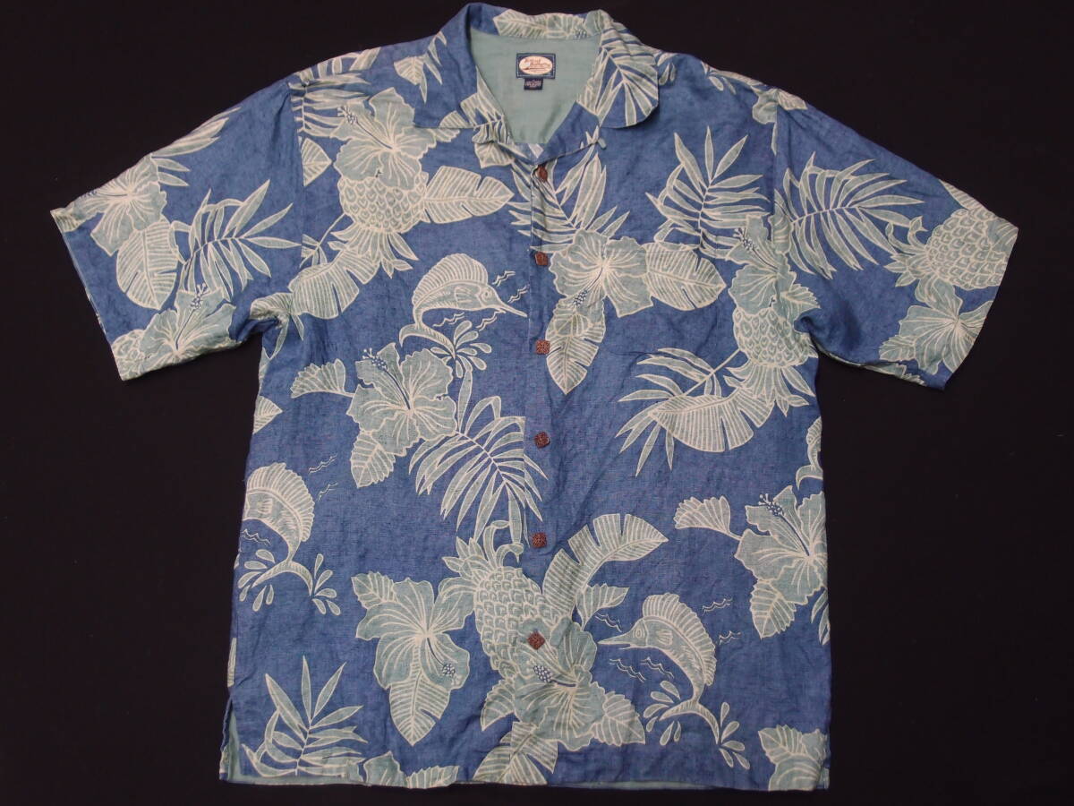 ◆古着卸USA■Tommy Bahama☆ハワイアンシャツ★★★M　　100% LINEN　 高級アロハ　 アメリカ直輸入　SALE お見逃しなく!_画像1