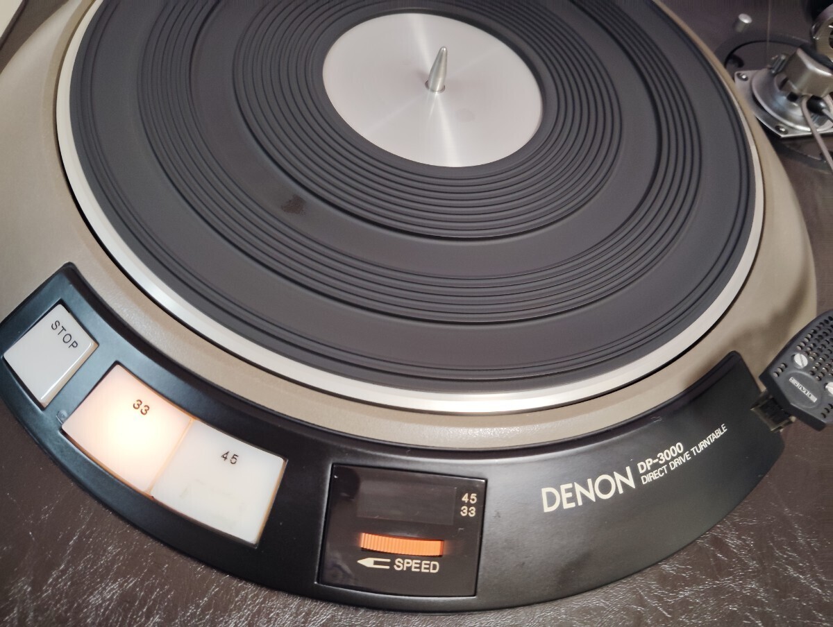 デノン DENON DP-3000 DK-200 ターンテーブル レコードプレーヤー audio-technica カートリッジ付きジャンク品 現状販売の画像3