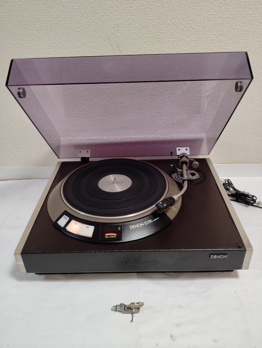 デノン DENON DP-3000 DK-200 ターンテーブル レコードプレーヤー audio-technica カートリッジ付きジャンク品 現状販売の画像1