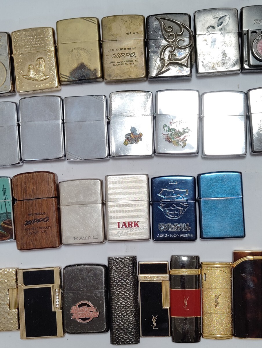 ジッポZIPPO など オイルライター　喫煙グッズ36本大量まとめZIPPO CAMEL TROPHY OLD HICKORYHarley DavidsonMarumanYSLGIVENCHYungaro_画像3