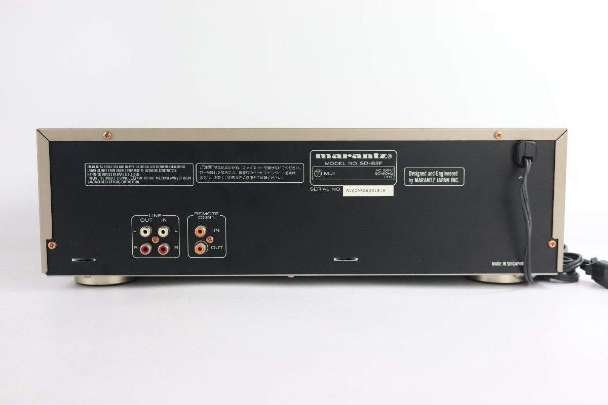 marantz マランツ SD-63F ステレオカセットデッキ【現状渡し品】★F_画像5