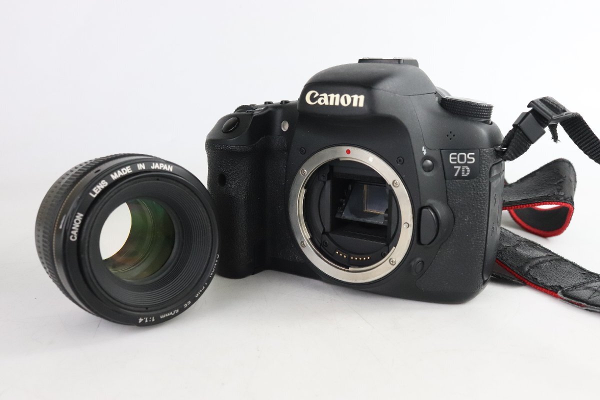Canon キヤノン EOS 7D デジタル一眼レフカメラ EF 50mm 1.4 レンズ★F_画像1