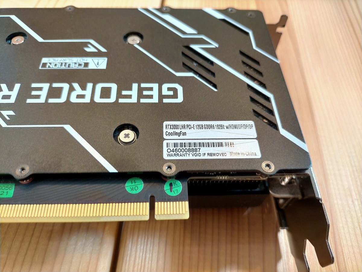 NVIDIA GeForce RTX3060 graphics board LHR PCI-E 12GB GDDR6 DisplayPort×3 HDMI×1 8 pin . charge source used operation goods 