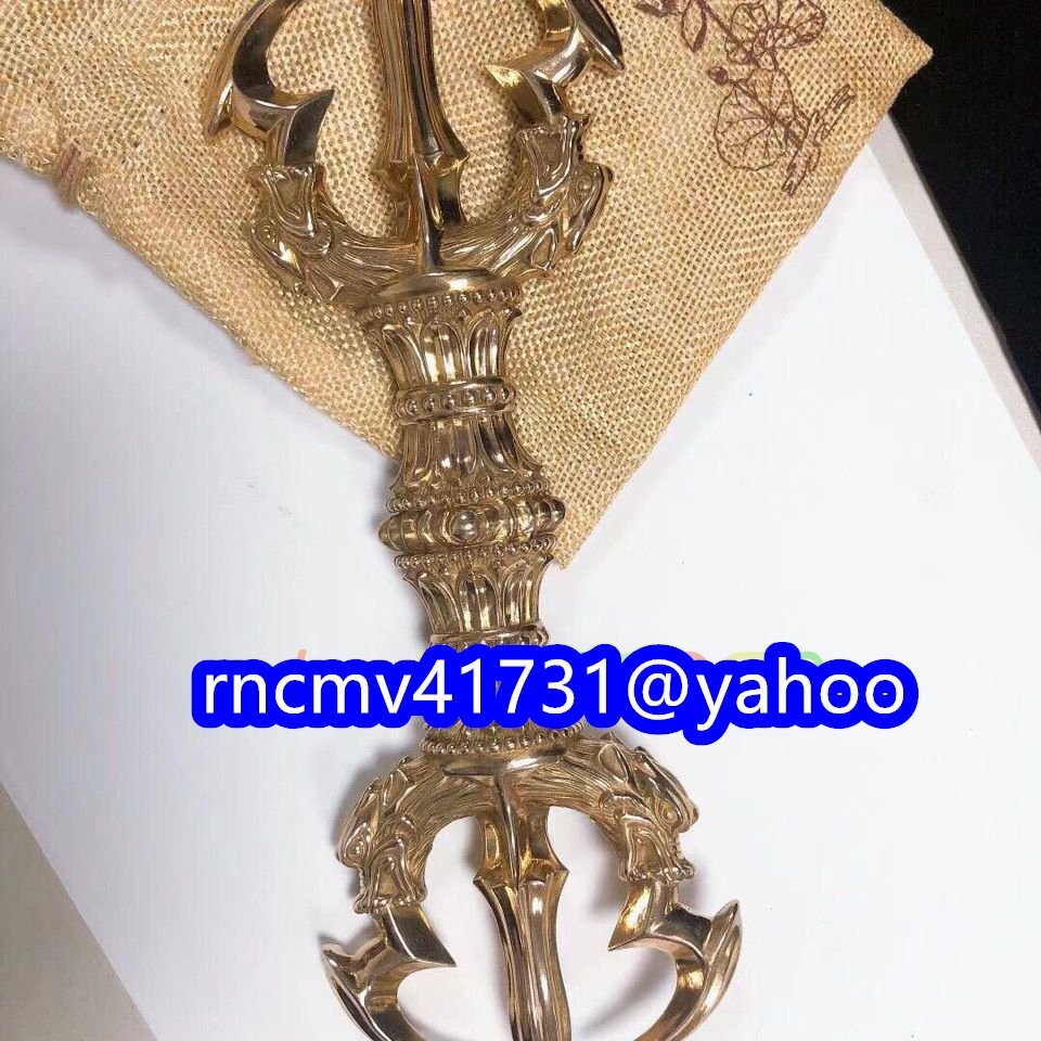 81SHOP」三鈷杵☆ 真言宗 金剛杵 密教法具 寺院用仏具 銅製磨き 81SHOP」三鈷杵☆ 真言宗 金剛杵 密教法具 寺院用仏具 銅製磨き