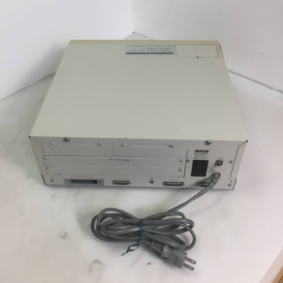 □SHARP 日本語ワードプロセッサ WD-5600 書院 ワープロ キーボード WD-02KA セット 昭和レトロ 【通電のみ確認 現状渡し】_画像6