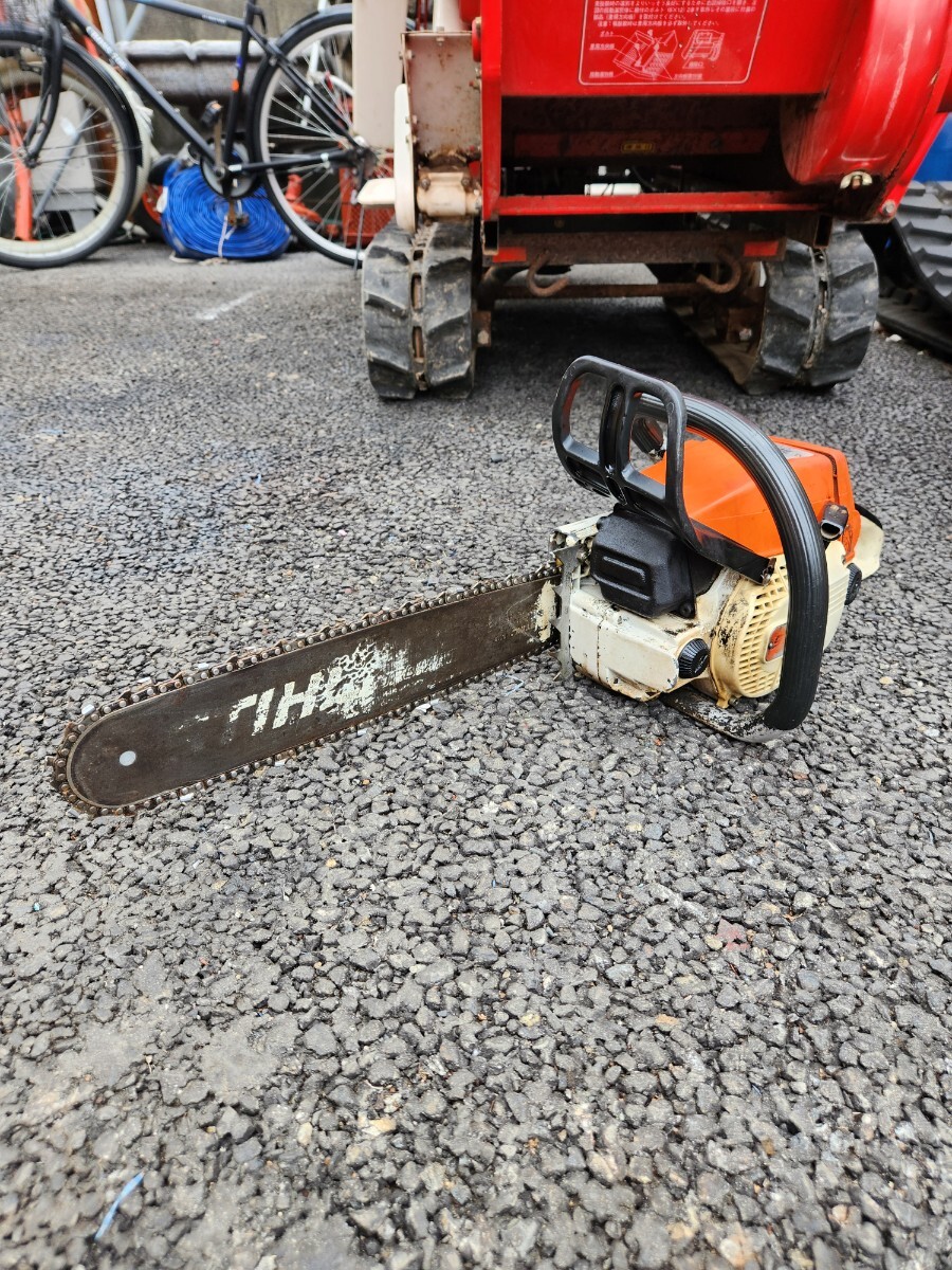 STIHL　スチール　024AV　SUPER　エンジンチェーンソー　チェーンソー　チェンソー　エンジン　024AVSEQ　圧縮あり　即決_画像3