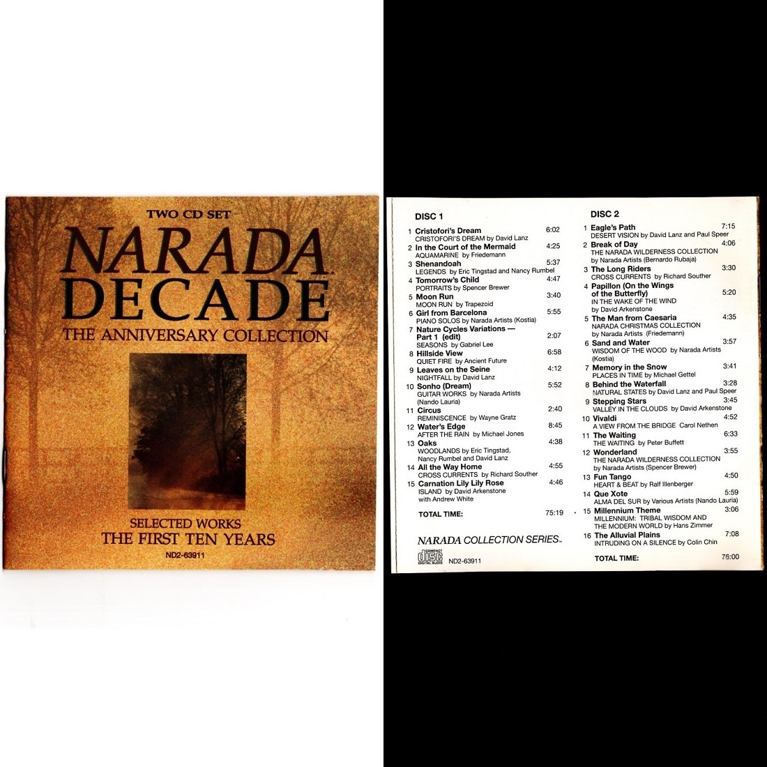 音楽CD Narada Artists(ナラダ・アーティスト) 「Narada Decade:The Anniversary Collection」Narada ND2-63911 2枚組 輸入盤 冒頭再生確認の画像9