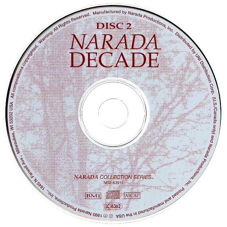 音楽CD Narada Artists(ナラダ・アーティスト) 「Narada Decade:The Anniversary Collection」Narada ND2-63911 2枚組 輸入盤 冒頭再生確認の画像5