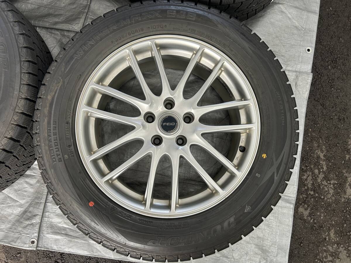 美品 レクサス RX450h 2019年製 ダンロップ ウィンターマックス SJ8 235/60R18 スタッドレスタイヤ & FEID 18インチ 4本セット / LERX-T01_画像2