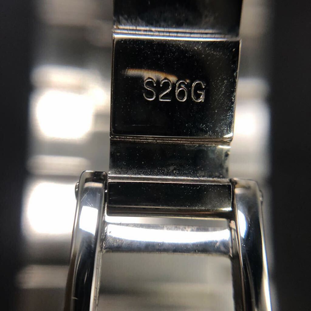 COACH ■ レクタンギュラー メンズ 腕時計 0159 S26G シルバー 箱・取扱説明書・ギャランティーカード付 不動品 コーチ 中古品 KN-HC50の画像7