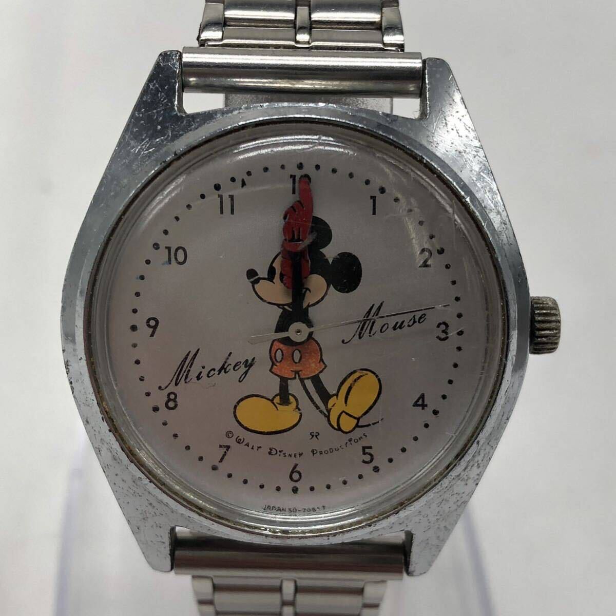 Disney ディズニー ミッキーマウス 腕時計 手巻き 稼働品 中古 YS JSJEの画像5