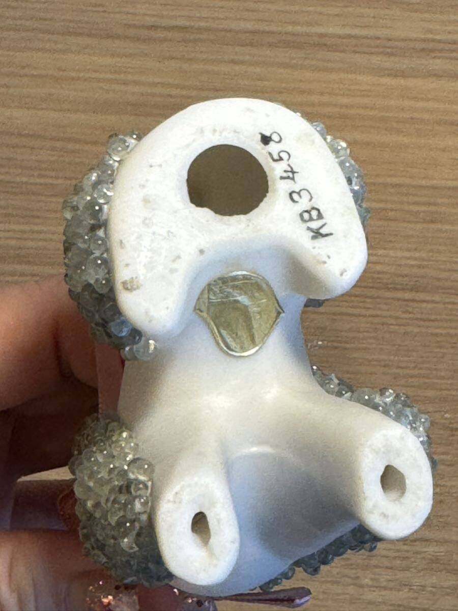 アンティーク プードル 陶器 日本製 置物 インテリア オブジェ アンティーク 犬 昭和 レトロ USA 雑貨 陶器人形 ビンテージ の画像7