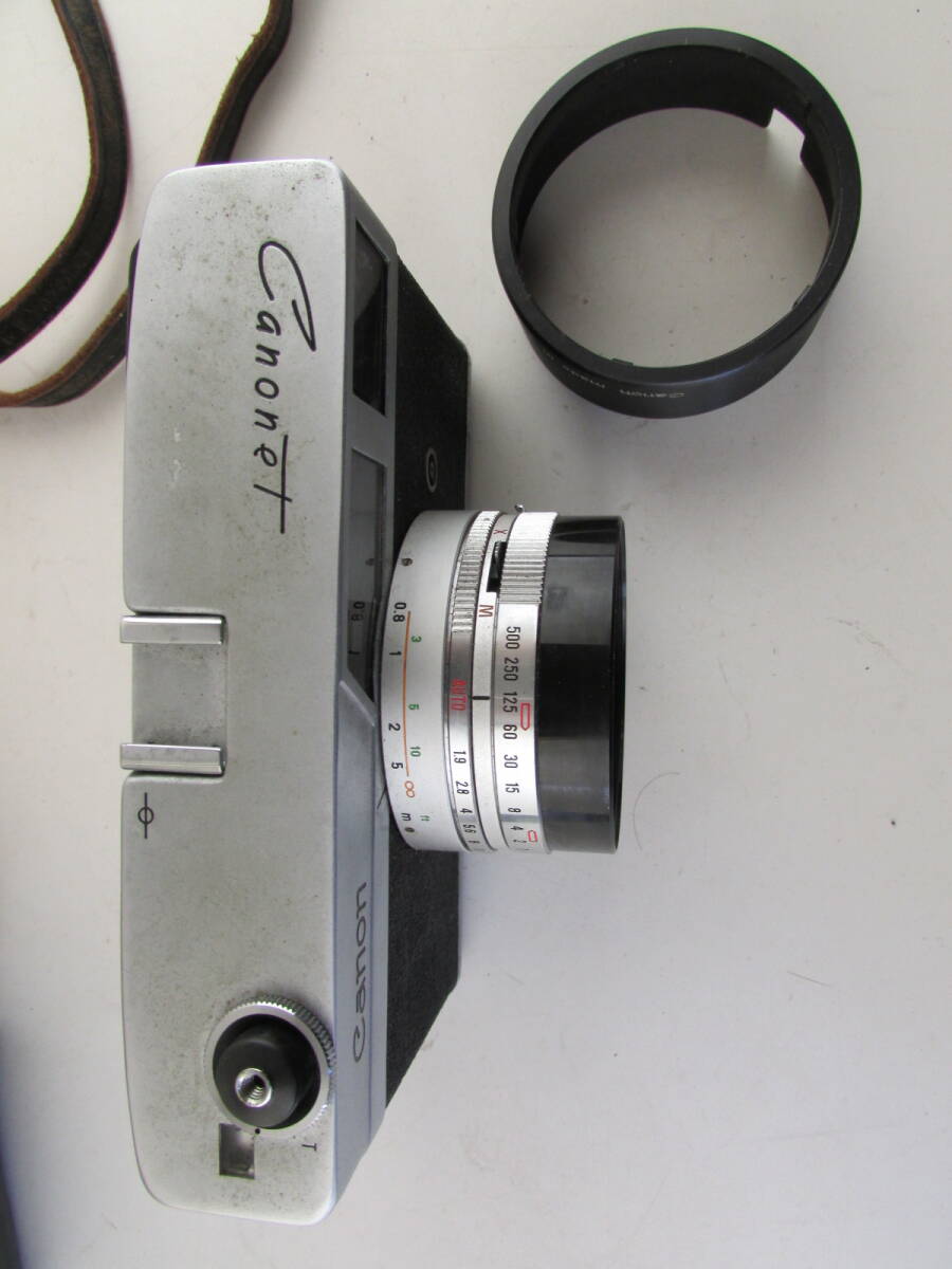 (k6920)フィルムカメラ　キャノン　Canonet 革ケース付き　45mm 1:1.9_画像3