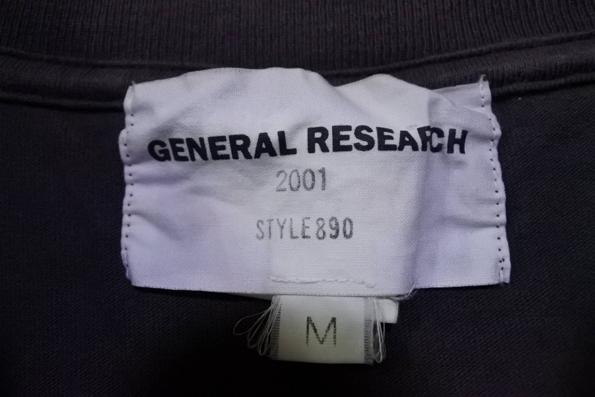 00\'s GENERAL RESEARCH 2001 Tee size M General Research T-shirt archive 