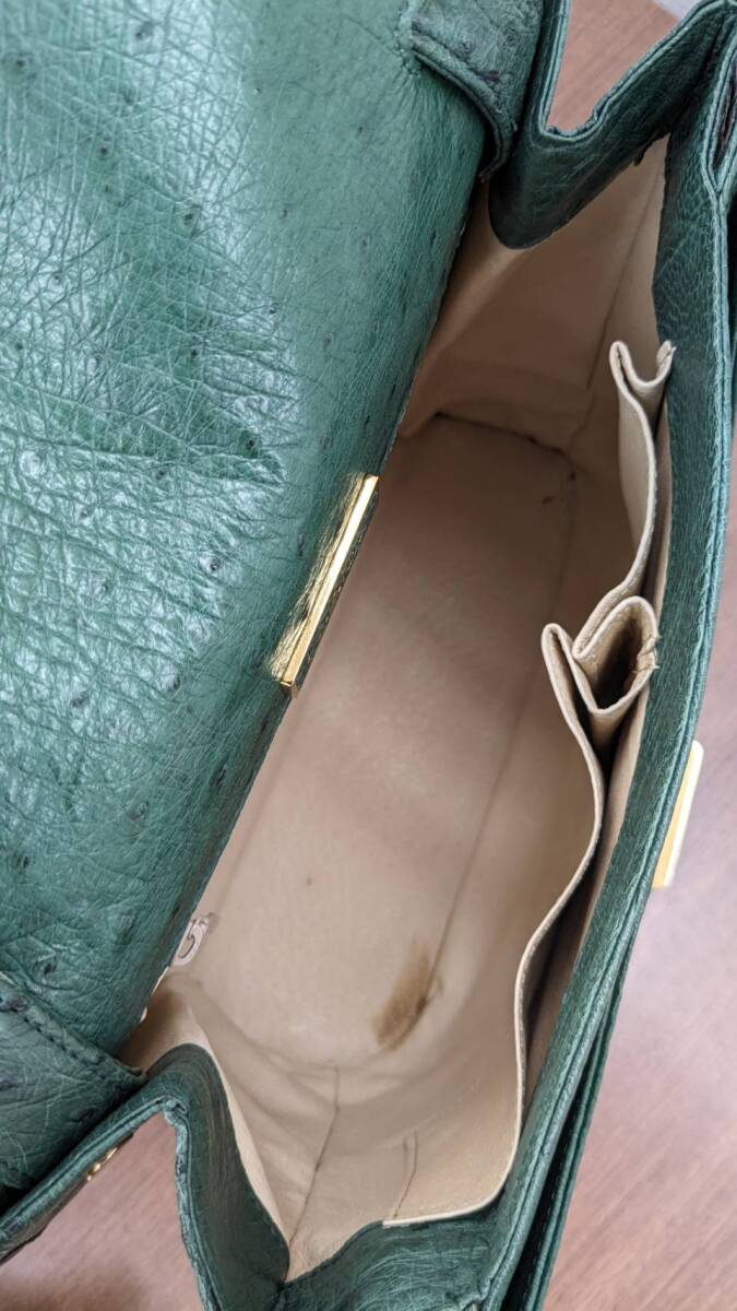 【M】...　 сумка ＆ каблук  комплект  　CELENCEE　 зеленый 　 кожа  товар 