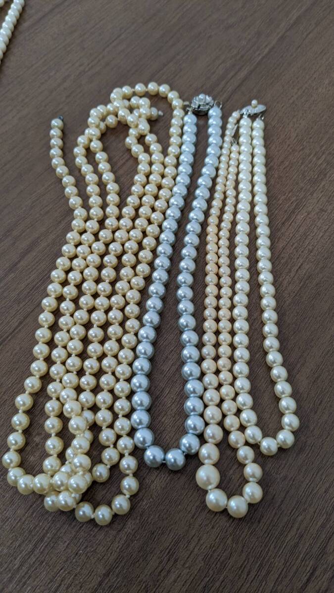[C]*1 jpy start!! gorgeous pearl accessory . summarize pearl necklace brooch bracele 