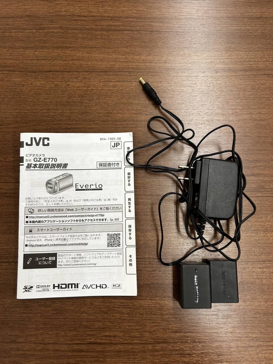 【M】JVC　ビデオカメラ　GZ-E770　エブリオ　Everio　ケンウッド　稼働品_画像6