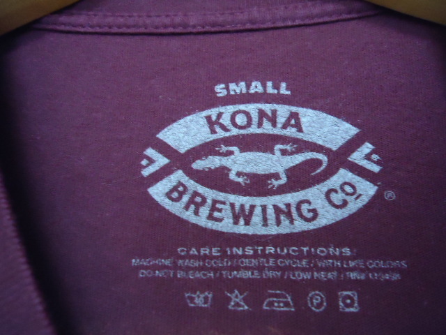 ハワイ　KONA BREWING　Ｔシャツ　エンジ色　Ｓ_画像5