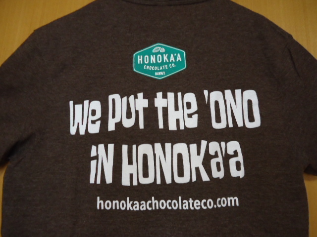 ハワイ　HONOKA'A　チョコレート　Ｔシャツ　こげ茶色　Ｓ_画像1