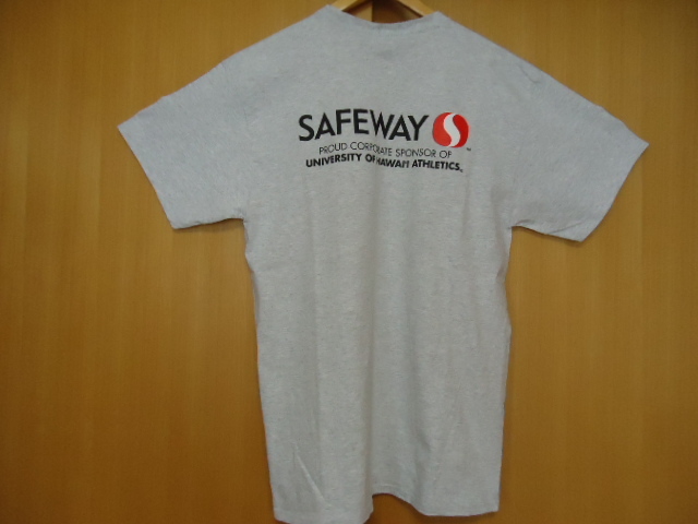  Hawaii SAFEWAY safe way Hawaii university support T-shirt gray color L