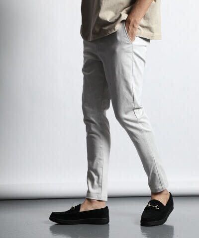 The DUFFER of ST.GEORGE BLACK YARN SKINNY TROUSERS：スキニーテーパードパンツ スラックス ホワイトパンツ M_画像5