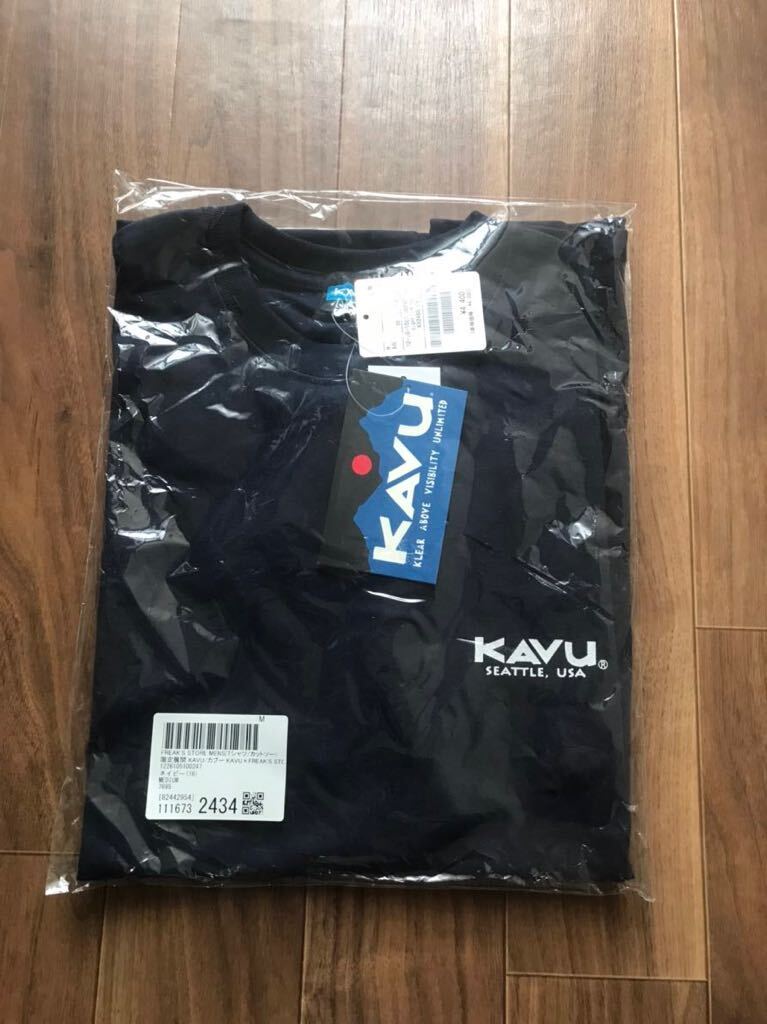  ограничение развитие KAVU/ Cub -KAVU×FREAK\'S STORE/ Cub - специальный заказ большой Silhouette задний принт футболка /TOUR TEE M темно-синий 