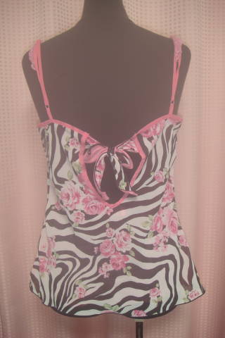 *MA*RSma-zMARSshuga- gloss sugar gloss camisole Zebra × rose pattern *