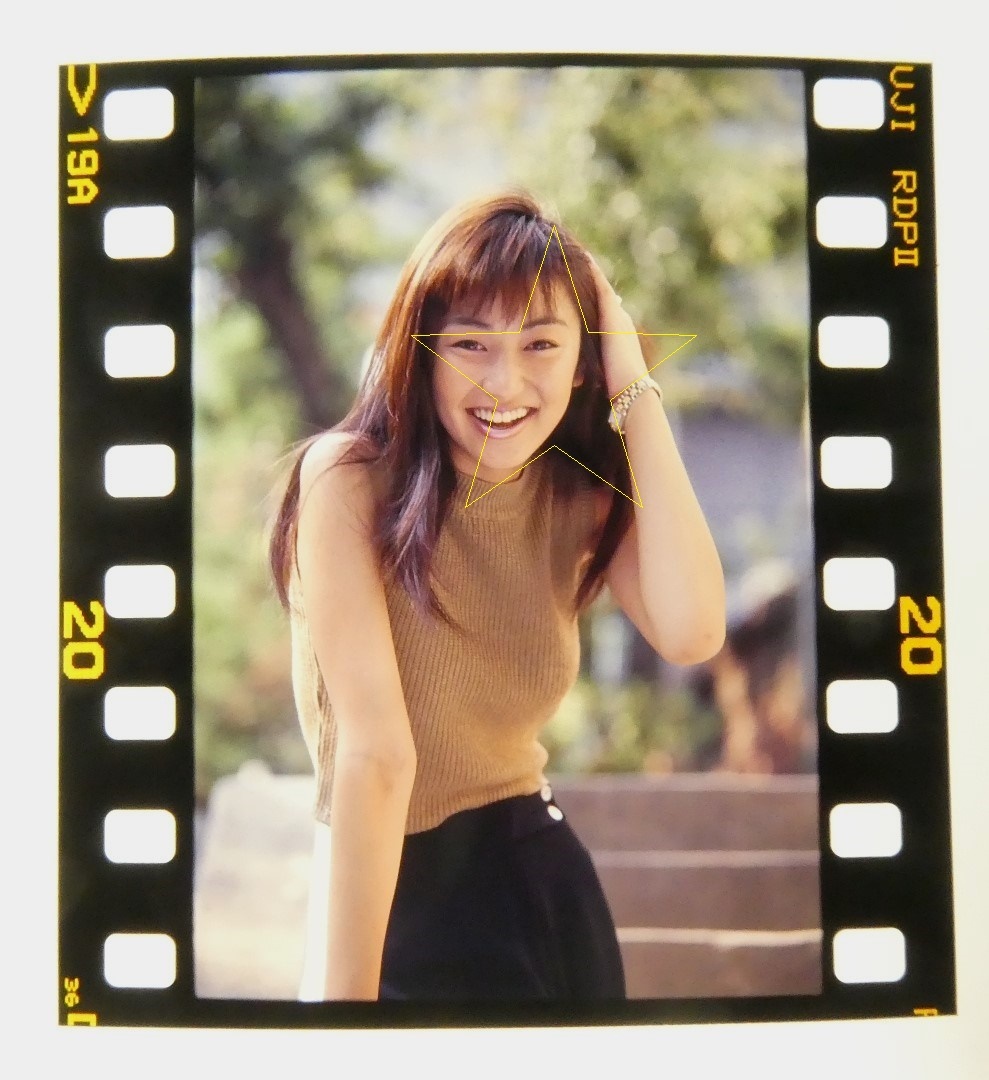 矢田亜希子　ポジフィルム　５カット　写真　美品_画像1